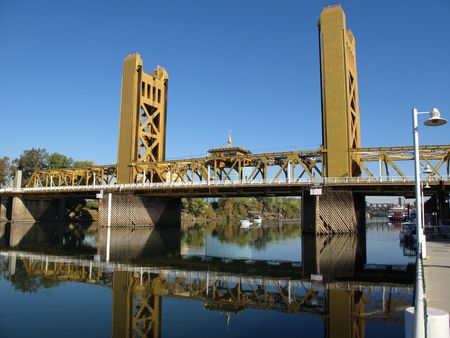 Sacramento Tower Bridgeの写真素材