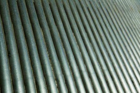 Diminishing view of the brazed tubing of a Rocket nozzle