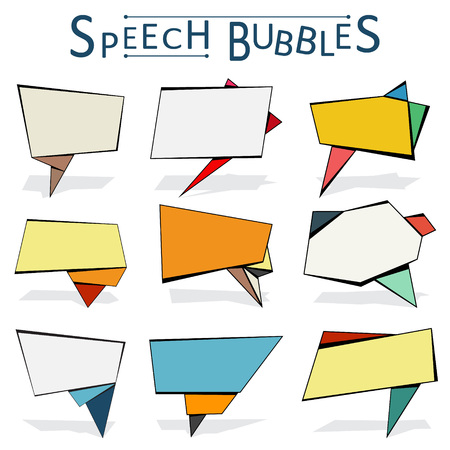 Set of colored speech bubbles. Vector design.のイラスト素材
