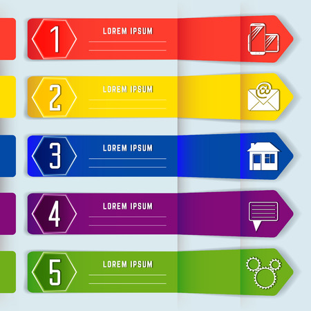 Set of Templates for Infographic Banners. Vector Illustration.のイラスト素材