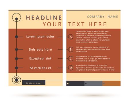 Brochure Flyer Template. Layout A4 size. Simply Form Style.のイラスト素材