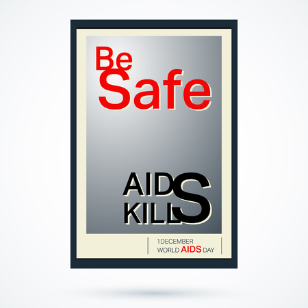 World Aids Day poster. Be safe, Aids kills.のイラスト素材