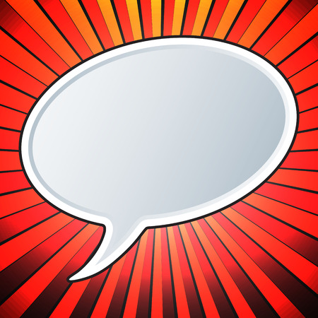 Empty speech bubble template. Comic style. Pop art design. Vector illustration.のイラスト素材