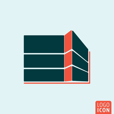 Building icon. Building logo. Building symbol. Building construction icon minimal design. Vector illustration.のイラスト素材