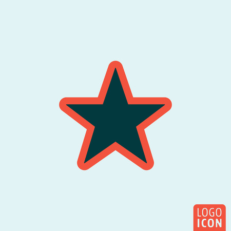 Star icon. Star logo. Star symbol. Star icon isolated minimal design. Vector illustration.のイラスト素材