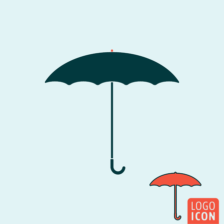 Umbrella icon. Umbrella symbol. Umbrella icon isolated, minimal design. Vector illustrationのイラスト素材