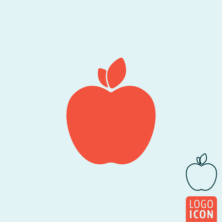 Apple icon. Apple symbol. Apple isolated, minimal design icon. Vector illustrationのイラスト素材