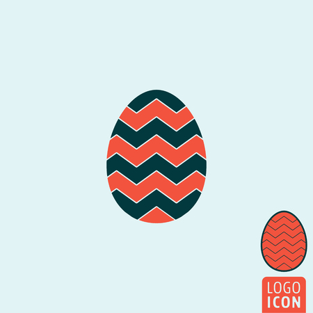 Egg icon. Egg symbol. Easter egg icon isolated, minimal design. Vector illustrationのイラスト素材