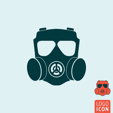 Gas mask icon. Gas mask symbol. Respirator icon isolated. Vector illustrationのイラスト素材