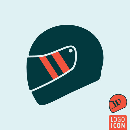 Helmet icon. Helmet symbol. Motorcycle helmet icon isolated. Vector illustrationのイラスト素材