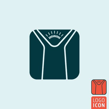Scales icon. Scales symbol. Bathroom scales icon isolated. Vector illustrationのイラスト素材