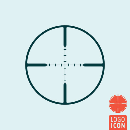 Target icon. Target symbol. Crosshair icon isolated. Reticle icon. Vector illustrationのイラスト素材