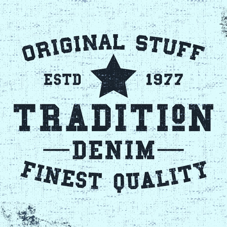 T-shirt print design. Tradition vintage stamp. Printing and badge applique label t-shirts, jeans, casual wear. Vector illustration.のイラスト素材