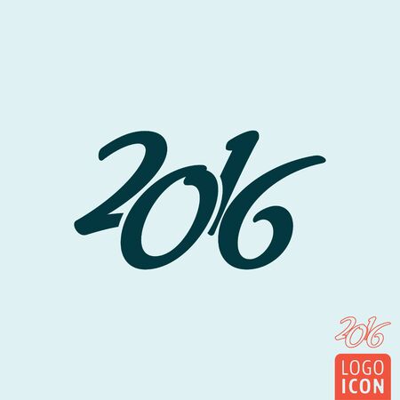 Year 2016 icon. 2016 year symbol. Vector illustrationのイラスト素材