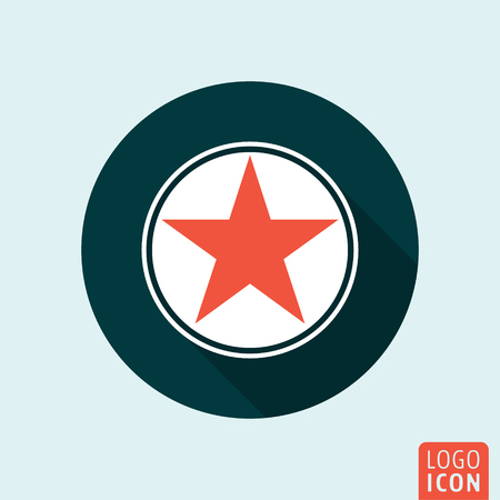 Star icon. Star flat design symbol. Vector illustrationのイラスト素材