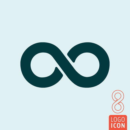 Infinity icon. limitless ribbon symbol. Vector illustrationのイラスト素材