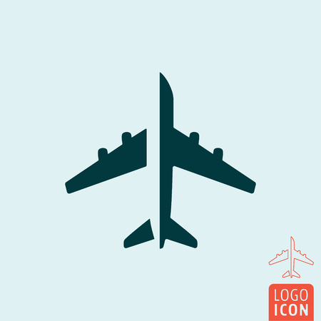Plane icon. Aircraft transportation symbol. Vector illustrationのイラスト素材