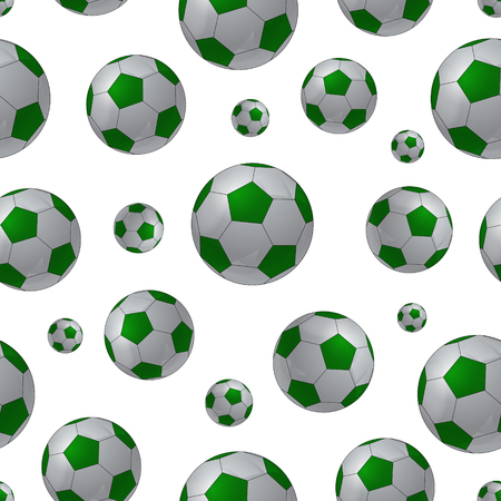 Seamless background with football balls. Vector illustration.のイラスト素材