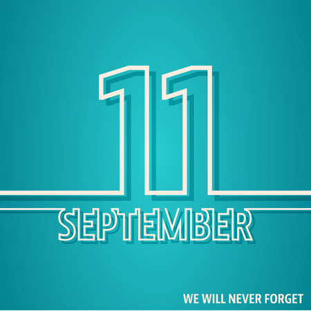 September 11 card. Patriot day poster. Vector illustrationのイラスト素材