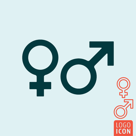 Gender icon. Women and Men - Venus and Mars symbol. Vector illustrationのイラスト素材