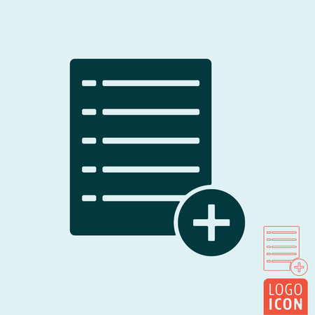 Add list icon. Wishlist, text or file add symbol. Vector illustration.のイラスト素材