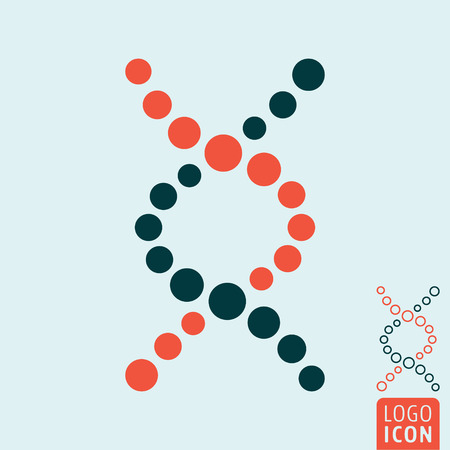 DNA helix icon. Genetic or biochemistry symbol.のイラスト素材