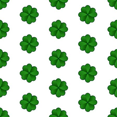 St Patricks Day clover seamless pattern. Vector illustration.のイラスト素材