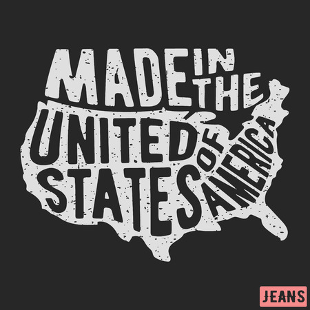 Made in the USA vintage stampの写真素材