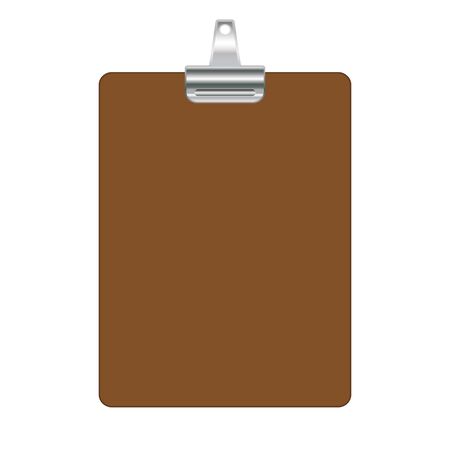 Clipboard template isolated on white background. Empty clip board. Vector illustration.の写真素材