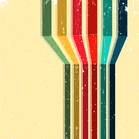 Vintage background with colored stripesのイラスト素材