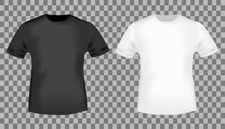 Black and white t-shirt templateのイラスト素材