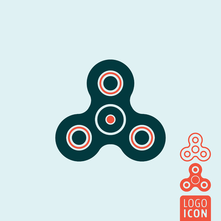 Fidget spinner icon. Finger spinner - stress relieving hand toy. Vector illustration.のイラスト素材