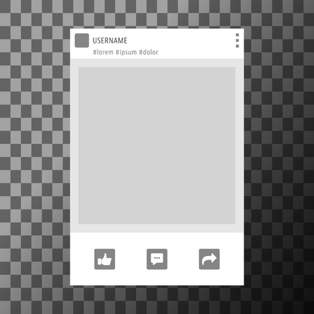 Social network photo frame templateのイラスト素材