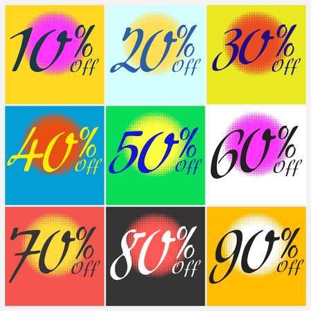 Set of sticker sale templateのイラスト素材