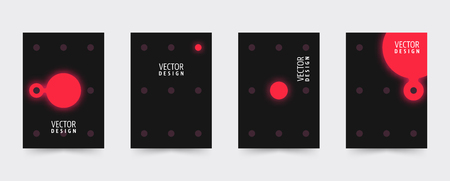 Brochure cover template set. Abstract geometric covers for magazine, printing products, flyer, presentation, brochures or booklet. Vector illustration.のイラスト素材