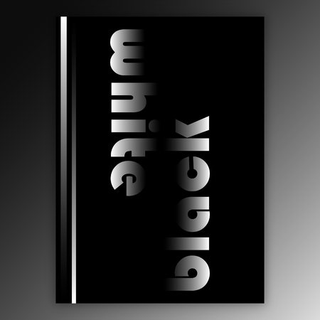 Black and white interior posterのイラスト素材