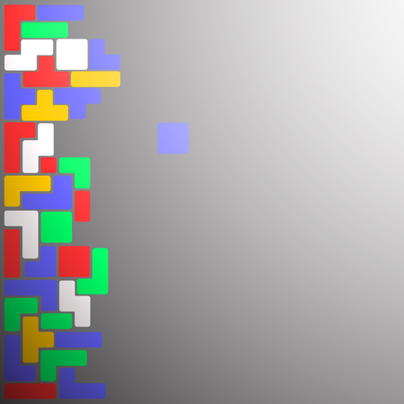 Old video game background. Brick games pieces backgdrop. Vector illustration.のイラスト素材