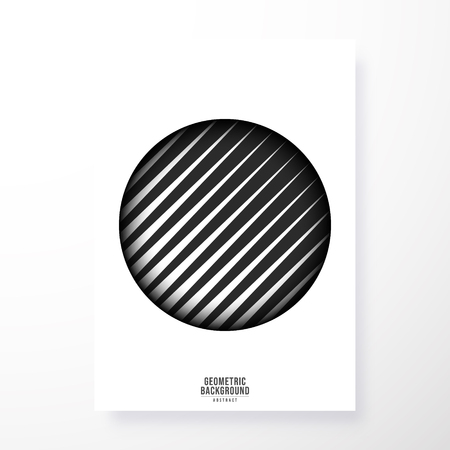 Minimal geometric design for cover, printing products, flyer, presentation, brochure or wall decor. Vector illustration.のイラスト素材