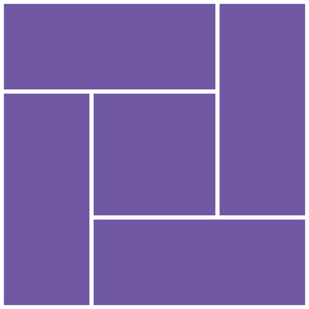 Geometric frame template for photo collage