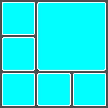 Geometric frame template for photo collageのイラスト素材