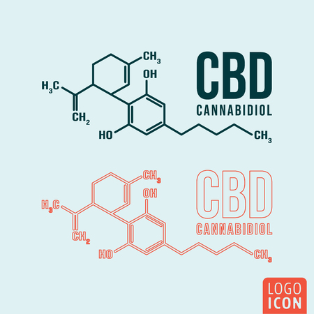 Cannabidiol formula symbolのイラスト素材