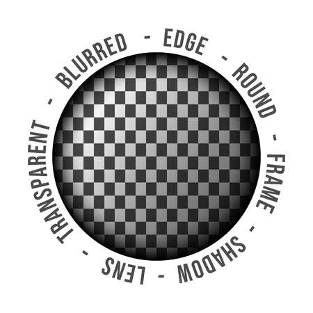 Vector transparent lens with blurred edge shadowのイラスト素材