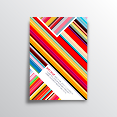 Abstract background with colorful lines for the banner, flyer, poster, brochure cover or other printing products. Vector illustration.のイラスト素材