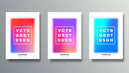 Set of colorful gradient cover template design for flyer, poster, brochure, typography or other printing productsのイラスト素材