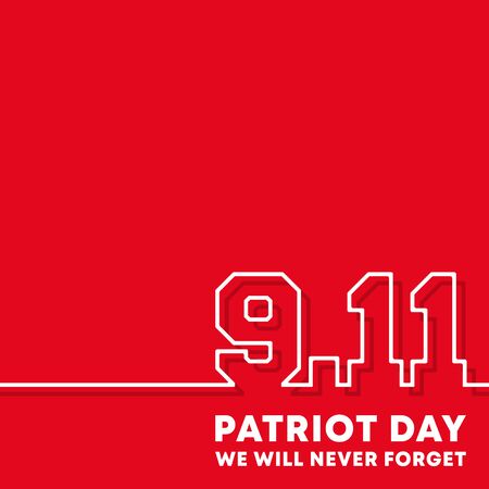 9.11 Patriot Day - We will never forget background design for flyer, poster, memorial card, brochure...