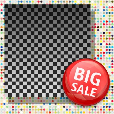 Sale banner template with empty space for product image. Vector illustrationのイラスト素材