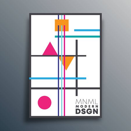 Modern design with geometric shapes for wallpaper, flyer, poster, brochure cover, typography, or other printing products. Vector illustrationのイラスト素材