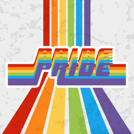 LGBT Pride typography design for poster, flyer, brochure cover, or other printing products. Vector illustrationのイラスト素材