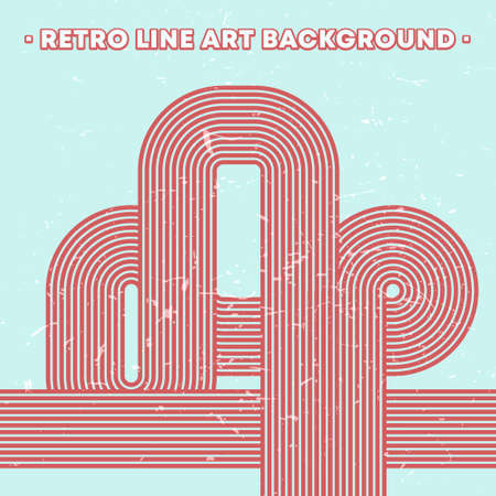 Retro grunge texture background with vintage striped lines. Vector illustrationのイラスト素材