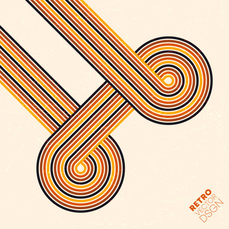 Retro grunge texture background with vintage striped lines. Vector illustrationのイラスト素材